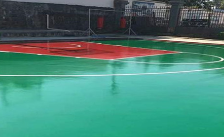 娄底篮球场翻新地面